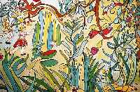 DE ST.PHALLE, NIKI, JUNGLE II, FARBLITHO- GRAPHIE, HANDSIGNIERT, NUM. 88/250, CA. 65 X 105 CM