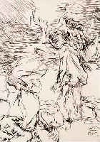 KOKOSCHKA, OSKAR, ZWEI RADIERUNGEN AUS DER MAPPE ARISTOPHANES-DIE FRöSCHE, JE CA. 26 X 20 CM