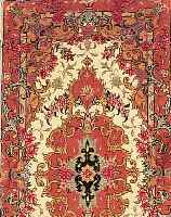 TäBRIZ FEIN,PERSIEN CA 101 X 49 CM. KORKWOLLE MIT SEIDE.CA 500.000 KN/QM.