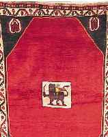 GABBEH,PERSIEN CA 175 X 116 CM. WOLLE AUF WOLLE.CA 30 JAHRE.