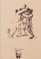 MAYRSHOFER, MAX, ZWEI LITHOGRAPHIEN, BEIDE HANDSIGNIERT, UN BETITELT, NUM. 34/50 BZW. 41/50, GEBRäUNT, JE CA. 7 X 8,5 CM