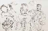 GROSZ, GEORGE, LITHOGRAPHIE AUS INTER- REGNUM, 1936, AUFLAGE 42 EXEMPL., DRUCKSIGN., HANDSIGN. UND BEZ. OK, CA. 22,5 X 29,5 CM