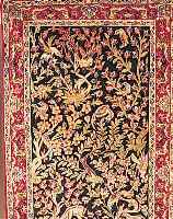 ESFAHAN FEIN,PERSIEN CA 105 X 71 CM. KORKWOLLE M.U.AUF SEIDE MIT CA 900.000 KN/QM