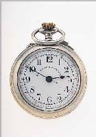 K. ROSKOPF & CO. PATENT, REF.-NR. 40213, SCHWEIZ UM 1915, NICKEL, EMAILBL. SIGN., FEIN HAARR., GEBL. STAHLZEIGER, AUßEN ROT 13-24, VERG. WERK ...