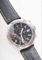 ETERNA ARMBANDCHRONOGRAPH AIRFORCE III, REF.-NR. 8408-41,B0717, SCHWEIZ UM 1997, EDELST., TEILW. MATT., TEILW. POL., BODEN U. KRONE ...