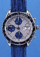 FESTINA ARMBANDCHRONOGRAPH AUTOMATIK, REF.- NR. 5258, SCHWEIZ UM 1996, EDELST. POL., MI- NERALFLACHGL., BODEN U. KRONE GESCHR., LEDER- BAND, ETUI, ...