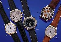 AUGUSTE REYMOND ARMBANDCHRONOGRAPH AUTOMATIK, REF.-NR. 312002, SCHWEIZ UM 1995, EDELST. POL., BEIDS. MINERALVERGL., SCHMUCKKRONE, SO- WIE DRüCKER ...