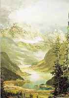 MüNNICH, HEINZ, BLICK AUF EIN DORF AM GEBIRGSSEE, ÖL/LWD, RE. U. SIGN., CA. 70 X 80 CM, R.