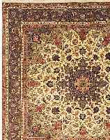 TäBRIZ FEIN,PERSIEN CA 197 X 197 CM. KORKWOLLE MIT SEIDE.CA 550.000 KN/QM.