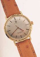 OMEGA HERRENARMBANDUHR SEAMASTER, REF.-NR. 135-020, SCHWEIZ UM 1967, EDELST. EINSCHALEN- GEH., DRUCKLüNETTE IN GG, STARKE ...