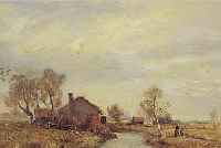 GITEL, J., ÖL/HOLZ, 18 X 26 CM, LANDSCHAFTSDARSTELLUNG MIT, PERSONENSTAFFAGE, RAHMEN L., BESCH.