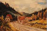 DEEGE, HEINRICH, GEB. 1920 HAßLOCH, TäTIH IN NEUSTADT, PFäLZER TAL MIT BURGRUINE, AQUA- RELL, SIGNIERT, CA. 24 X 32 CM, U.GL., R.