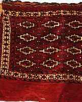 TORBA,TORKMENISTAN CA.108 X 78 CM. EHZ.3 L.MOTTENFR. FLOR WOLLE UM 1930.