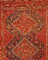 KAZAK ANTIK,RUSSLAND CA.214 X 147 CM. EHZ.5 WOLLE-WOLLE UM 1888.