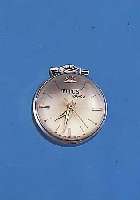 TITUS KUGEL/ANHäNGEUHR, SCHWEIZ UM 1964, METALL VERCHR., GLASKöRPER M. OPTISCHER WIR- KUNG, AUTOMATIKW. VERG., 17 ST., ETA KAL. 2365, ...