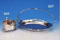 FLASCHENHALTER, DEUTSCH, WMF, UM 1900-1910, ZINN VERSILBERT, H. CA. 8 CM, INNEND. CA. 9 CM, RELIEFIERTER JUGENDSTILDEKOR, LEICHTE ...