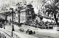 FOTOGRAFIE, GRAND PRIX DE MONACO 1934, SCHWARZ-WEIß ABZUG, 23 X 29 CM, FOTO FACTORY, RAHMEN L. VERKRATZT