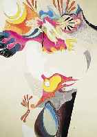 BAT-YOSEF, MYRIAM, GEB. 1931 BERLIN, LEBT IN ISRAEL, FARBLITHOGRAPHIE, CA. 58,5 X 39,5 CM,, HANDSIGNIERT ...