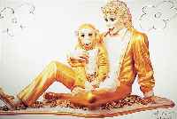 KOONS, JEFF , MICHAEL JACKSON AND BUBBLES, PLAKAT ZUR AUSST. SAN FRANCISCO MUSEUM OF ART 1992, FARBOFFSET, HANDSIGNIERT ...