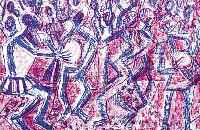 BARGHEER, EDUARD, 1901-1979, MAPPE AFRIKA, SERIE AUS 10 FARBLITHOGRAPHIEN, ALLE HAND- SIGNIERT UND NUM. 28/120, JE CA. 33 X 49 CM, ORIG. ...