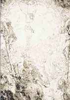 FAY, HANNS, 1888-1957, JESUS AM KREUZ, RADIERUNG AUF CHAMOISFARBENEM VELIN, HAND- SIGNIERT, CA. 28,5 X 18,5 CM, PP