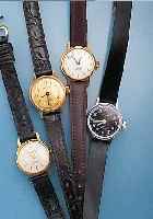 KONVOLUT: 6 PRÄTINA DAMENARMBANDUHREN, LAGERBEST. UM 1972, NACH GESCHäFTSAUFL., 4X LEDERB., 2X METALLB. RODH., ALLE HANDAUFZUG- KAL., 17 ...