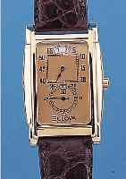 BULOVA HERRENARMBANDUHR, SCHWEIZ UM 1996, METALL HARTVERG., EDELST.-BODEN GEDR., BEIDS. MINERALVERGL., ORIG.-ETUI U. LEDERB. M. STIFT-SCHL., ...
