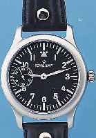 ORFINA FLIEGERUHR ROYAL NAVY, REF.-NR. 6581,SCHWEIZ UM 1999, METALL MATT VERCHR., BODEN GEDR., MINERALFLACHGL., KONTRASTZIFFERBL. M. KL. SEK. BEI ...