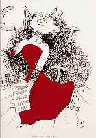 COCTEAU, JEAN, 1889-1963, FARBLITHOGRAPHIE, CA. 26 X 19 CM, TITELBLATT CANTATE VON 1930,, LEICHT GEBRäUNT UND EINGERISSEN
