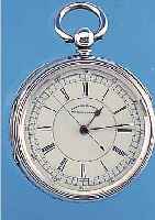 S. HARRIS SOGNANNTE KAPITäNSHERRENTASCHENUHR, REF.-NR. 145823, ENGLAND UM 1901, STERLING- SILBER, HALLMARK VON CHESTER, 2-TEIL. EMAILBL.M. 300ER ...