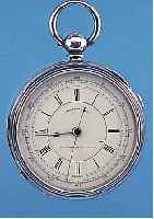 KAPITäNSHERRENTASCHENUHR, REF.-NR. 25633, ENGLAND CA. 1877, SILBER, SCHLüSSELAUFZUG, 2-TEIL. EMAILBL. M. 300ER AUßENTEILUNG, SCHIEBER ...