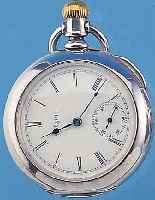 ELGIN HERRENTASCHENUHR, REF.-NR. H9215, USA UM 1901, MüNZSILBER, SOGN. CABRIOLETGEH., (INNENGEH. M. WERK AUSSCHWENKBAR), SCHWERE AUSF., ...