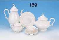 TEESERVICE, ROSENTHAL, BAHNHOF SELB, MODELL CHIPPENDALE, PORZELLAN, BESTEHEND AUS TEEKANNE, KAFFEEKANNE, ZUCKERDOSE, SECHS TASSEN MIT ...