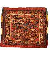 SHASAWAN SUMAKH TASCHE, 29 X 25CM, EHZ2 WOLLE AUF WOLLE, UM 1880