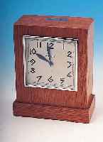 ZENITH MüNZUHR MIT WECKFUNKTION, REF.-NR. 40492, SCHWEIZ UM 1940, ART DECO, EICHE, MESSINGLüNETTE, VERGL., GEBL. ORIG.-STAHLZEI- GER, ...