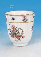 TASSE, MEISSEN, UM 1725-30, PORZELLAN, RITZ-MARKE, QUALITäTV. BUNTE BEMALUNG VON KLINGE, FEINE DARST. V. INDIANISCHEN BLUMEN, GR. KAR- TUSCHE MIT ...