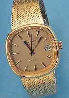 GLASHÜTTE HERRENARMBANDUHR, SPEZIMATIC, METALLGEH. VERG., EDELST.-BOD. GEDR., AB HER- ST. WASSERGESCH., ORIG.-EDELST.-BAND DOUBLE, DAT., ...