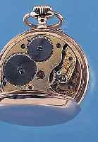 SYSTEM GLASHÜTTE HERRENTASCHENUHR LEPINE, RG 585/000, EMAILBL., NACHTR. INNEN SCHW. 13-24, GOLDCUV. M. QUALIFIKATIONSGRAV., 16 ST., 3/4 ...
