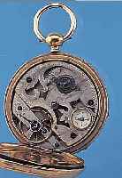 HERRENTASCHENUHR LEPINE, SCHWEIZ UM 1890, METALL VERG., SCHLüSSELAUFZUG, 2-FARB. EMAIL- BL., GEBL. STILFORMZEIGER, ZYLINDERW. VERN., SKELETT. U. ...