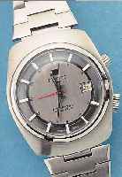 TISSOT ARMBANDWECKER NAVIGATOR-SONORUS, REF.-NR. 40530-1X, SCHWEIZ UM 1964, EDELST., NEUTR. EDELST.-BAND, AUFWEND., 2-TEIL. BLATT, 17 ST., ...