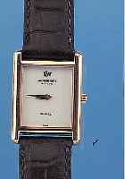 RAYMOND WEIL DAMENARMBANDUHR QUARTZ, REF.- NR. 5766/10, SCHWEIZ UM 1988, METALL HARTVER- G., ORIG.-LEDERB. M. STIFTSCHL., MINERALFLACH-GL., BODEN ...