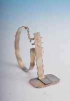PATEK PHILIPPE DEKORATIONSUHRENSTäNDER, UM 1955, METALL VERS., ALTERSBED. FARBL. GET.,BESTELL-NR. 512