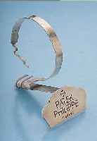 PATEK PHILIPPE DEKORATIONSUHRENSTäNDER, UM 1955, METALL VERS., ALTERSBED. FARBL. GET.,BESTELL-NR. 524