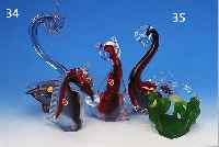 SKULPTUR, DAUM, NANCY, 2. HäLFTE 20. JH., GLAS, 9 X 14 X 11 CM, SIGNIERT, ZWEI FRöSCHE