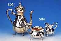 MILCHKäNNCHEN UND ZUCKERSCHALE, KOPENHAGEN, UM 1900, SILBER, H. 9.5/10 CM, BAROCKSTIL INNEN VERGOLDET