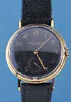 IWC ARMBANDUHRWERK, SCHWEIZ UM 1943, NEUTR. GG 750/000-RUNDGEH., BODEN U. GLASR. GEDR., BLATT REST., BRüCKENANKERW., KAL. 83, 15 ST., GEPR. ...