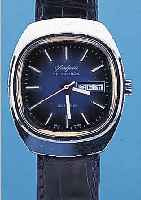 GLASHÜTTE HERRENARMBANDUHR SPEZI-CHRON, REF.-NR. 365577, DEUTSCHLAND UM 1983, METALL HARTVERCHR., EDELST.-BODEN GEDR., TAG U. DA- TUM, 22 ...