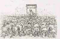 SLEVOGT, MAX, 1868 - 1932, 2 LITHOGRAPHIEN 1915/18, 33 X 25.5 CM, AUS CORTEZ: DIE EROBERUNG, MEXIKOS, AUF ...