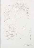 PICASSO, PABLO, 1881 - 1973, OFFSETRADIERUNG (NEUAUFLAGE), 23.5 X 30 CM, JEUNE SCULPTEUR AU TRAVAIL NACH EINER ...