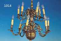 DECKENLEUCHTER, UM 1900, MESSING, H. CA. 70 CM, 12 BRENNSTELLEN, SPäTER ELEKTR.,VERSCHMUTZT, FUNKTION NICHT GEPRüFT.